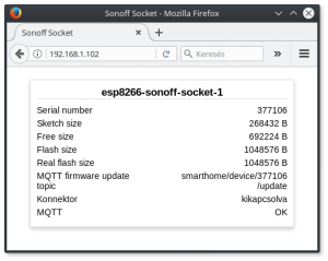 Sonoff Socket Web UI